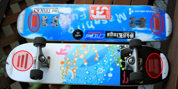 裏面デッキテープ フリースタイル スケボーセッティング